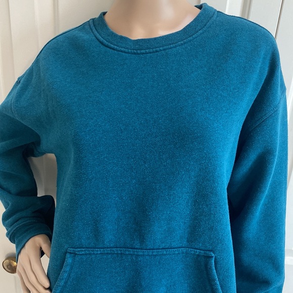 Danskin Womens XL Blue Teal Sweatshirt with Front Pocket Pullover. So cozy. - Picture 4 of 12